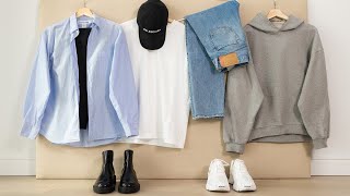 9 ITEMS 9 OUTFITS capsule wardrobe example [upl. by Louanne398]