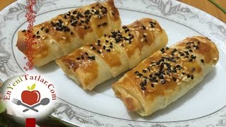 Kıymalı Cevizli Börek Tarifi  Hazır Yufkadan Kıymalı Sarma Börek Nasıl Yapılır [upl. by Ycnalc15]