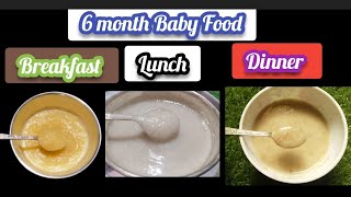 Healthy Weight Gaining Baby food For 6 month Baby  6 Month Baby 1 day meal plan  Baby Food [upl. by Artimed]