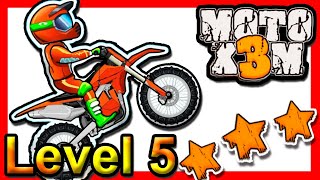 Moto X3M Bike Race Game Level 5  3 Stars iOSAndroid [upl. by Alleram]