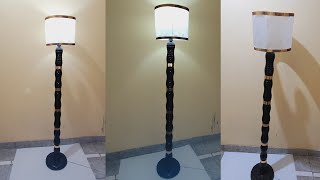 LAMPARA DE PIE CON BOTELLAS PLÁSTICAS  FLOOR LAMP WITH PLASTIC BOTTLES [upl. by Arikal]