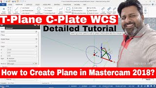 MASTERCAM 2018 TUTORIAL PLANES CPLANE WCS TPLANE PLANE MANAGER [upl. by Esital619]