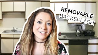 DIY RENTERFRIENDLY BACKSPLASH  IS IT RENTERFRIENDLY  Laci Jane [upl. by Aivyls]