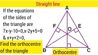 Find orthocentre of trianglestraight line class 11 in telugu [upl. by Nimrahc]