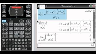 Calc BC Ratio Test with TINspire CAS [upl. by Tarrance]