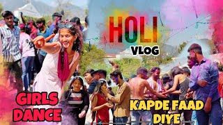 COLLEGE M BANAYI BHAYANKAR HOLI  INDIAN HOLI VLOG  ARTI CHAUDHARY [upl. by Enrobyalc863]