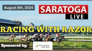 LIVE Horse Racing Handicapping  Saratoga  Colonial Downs  Horseshoe Indianapolis  Thu Aug 8th [upl. by Leddy]