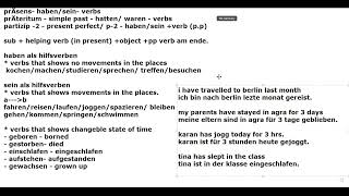 present perfect  part 1  partizip 2  past participle  perfekt  A1 deutsch A1 german grammar [upl. by Annayat917]