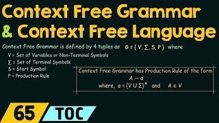 Context Free Grammar amp Context Free Language [upl. by Acinhoj811]