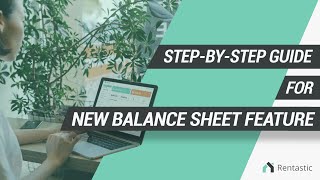 Master Rentastics New Balance Sheet Feature StepbyStep Guide [upl. by Anaujd]