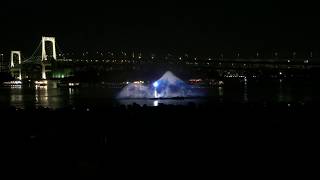 Scene from ‘Hokusai amp Tokyo’ water projection mapping presentation RAW VIDEO [upl. by Mide]