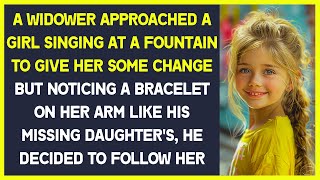 Man came up to girl singing at a fountain and noticed his missing daughters bracelet on her arm [upl. by Fawn]