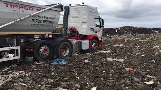 The Dennison sliding bogie tipper with hydraulic drive axle on trial with Biffa [upl. by Enorel]