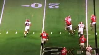 Deandre Baker’s Interception on Tua Tagovailoa  Georgia vs Alabama  National Championship 2018 [upl. by Nawak]