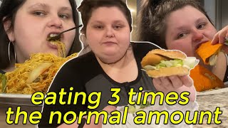 Amberlynn eating 3 times the normal amount for views [upl. by Sukramaj]