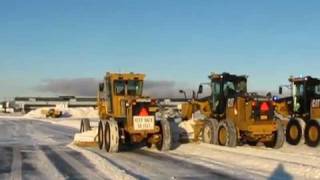 Graders plowing snow [upl. by Anide]