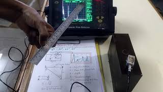 ULTRASONIC TEST ANGLE PROBE WITH PRACTICAL [upl. by Aubrey]