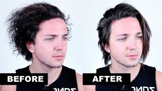 How To Straighten Hair Using The Chase Method  Mens Hairstyles [upl. by Aridni600]