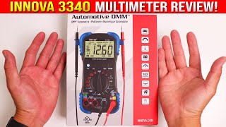 Innova 3340 Multimeter Review DCAC Current Hertz Pulse Width Duty Cycle RPM Dwell Temp [upl. by Raybin]