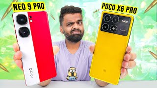 iQOO Neo 9 Pro vs POCO X6 Pro Gaming Comparison 🔥90 FPS King [upl. by Kung]