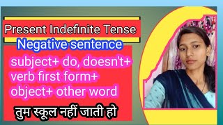 Present Indefinite Tense of Negative sentence English Grammar [upl. by Katlin382]