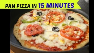 Pizza IN 15 MINUTES WITH OUT OVEN  No Oven No Yeast Pizza Recipe  Easy Pizza Without Oven [upl. by Aland]