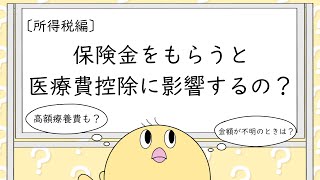 保険金をもらうと医療費控除に影響するの？【所得税】 [upl. by Enimzzaj]