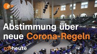 Neue CoronaRegeln Debatte und Abstimmung im Bundestag [upl. by Chud]