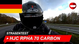 HJC RPHA 70 Carbon Helm Straßentest  ChampionHelmetscom [upl. by Coryden]