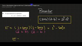 Problema 8 Identidades trigonométricas II [upl. by Naneek385]