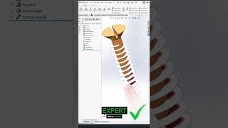 SolidWorks Pro vs SolidWorks Expert Wood Screw  Iregular Threads solidworks [upl. by Regan257]