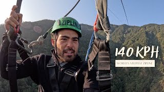 Worlds Steepest Zipline amp Sarangkot Sunrise  Pokhara Nepal [upl. by Hanoj]