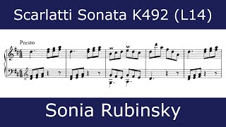 Domenico Scarlatti  Sonata in D major K492 Sonia Rubinsky [upl. by Illac]