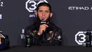 Islam Makhachev PostFight Press Conference  UFC 294 [upl. by Slater]