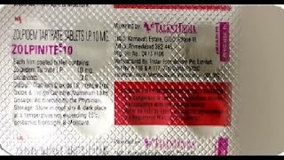 Zolpinite 10 MG Tablet use side effect review in tamil [upl. by Airetnohs]