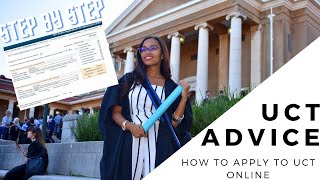 HOW TO APPLY TO UCT ONLINE  STEP BY STEP TUTORIAL [upl. by Golda]