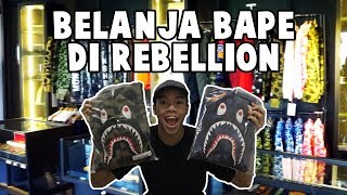 BELANJA BAPE SHARK HOODIE DI REBELLION OFFICIAL CLUB [upl. by Ardyaf]