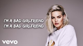 AnneMarie  Bad Girlfriend Lyric Video [upl. by Sidhu889]