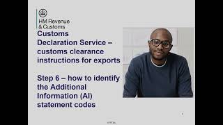 Customs clearance instructions for exports – Step 6 – additional information statement codes [upl. by Yvehc]