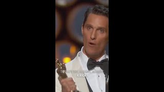 ALRIGHT ALRIGHT ALRIGHT  Matthew McConaugheys Inspiring Oscar Speech shorts [upl. by Henrie864]