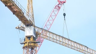 Tower crane 3 rises Timelapse compilation of assembly from start to finish [upl. by Acinoda]