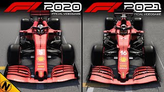 F1 2021 vs F1 2020  Direct Comparison [upl. by Nilrev]