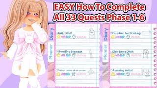 EASY How To Complete ALL 33 QUESTS In Phase 16 Royale High Campus 3 Update [upl. by Ytsirk]