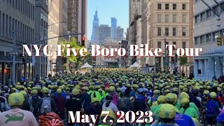 Five Boro Bike Tour 2023 Hyperlapse [upl. by Rede520]