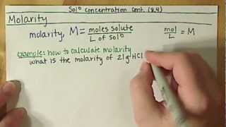 Chem121 Molarity and Conversion Factor 8 4 [upl. by Lipcombe]