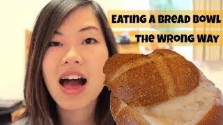 Eating a Bread Bowl the wrong way [upl. by Epuladaug]