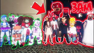 HARDEST 3AM HORROR CHARACTERS vs ALL FUNTIME ANIMATRONICS GTA 5 FNAF Mods [upl. by Radu]