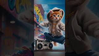 Meow HipHop Song1 cat kitten hiphop music shortsvideo memes shorts short chatgpt youtube [upl. by Aziul611]