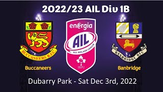 Buccs Vs Banbridge  Dec 2022 [upl. by Torrlow]