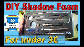 How to make a DIY Shadow foam organizer for a drawer slider shelf for less than 3€ [upl. by Mila967]